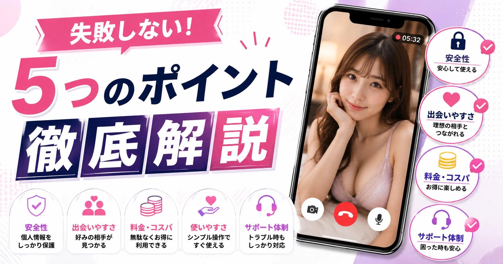 【選び方】エロ通話アプリの選び方｜失敗しない5つのポイントを徹底解説