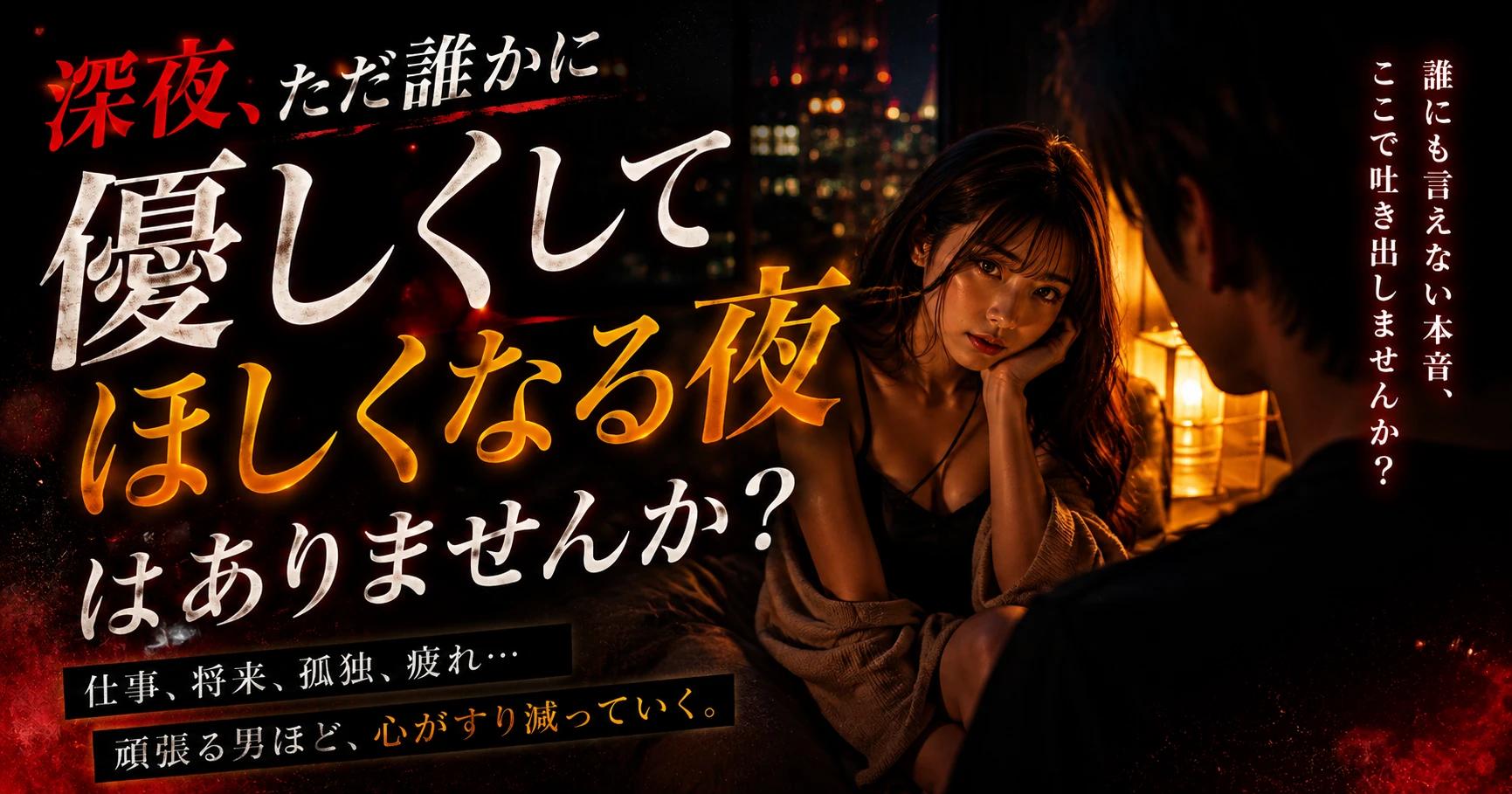 【癒し系】深夜、ただ誰かに優しくしてほしくなる夜はありませんか？